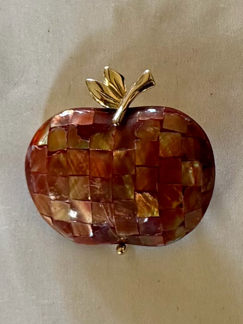 Vintage Mosaic Pumpkin Brooch
